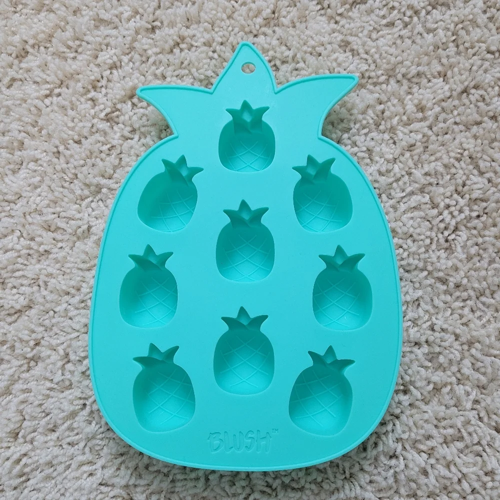 Blush Silicone Pineapple Ice Cube Tray Mold Tropical Tiki Summer Party